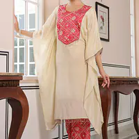 PURE ZARI TISSUE KAFTAN SET - 40
