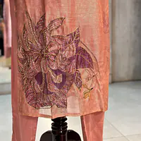 PURE ZARI TISSUE HANDOWORK SUIT SET