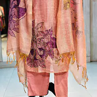 PURE ZARI TISSUE HANDOWORK SUIT SET