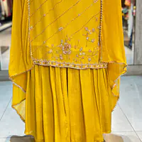 PURE CHINON HANDWORK STRAIGHT SUIT - 44