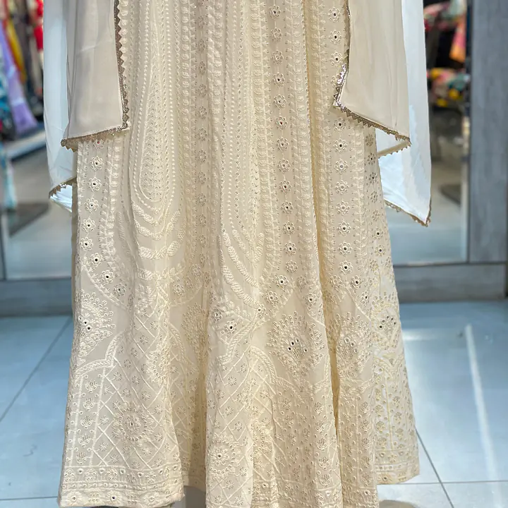 WESTERN FUSION HEAVY WORK ANARKALI SET