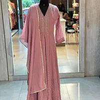 WESTERN FUSION HEAVY WORK ANARKALI SUIT - 40