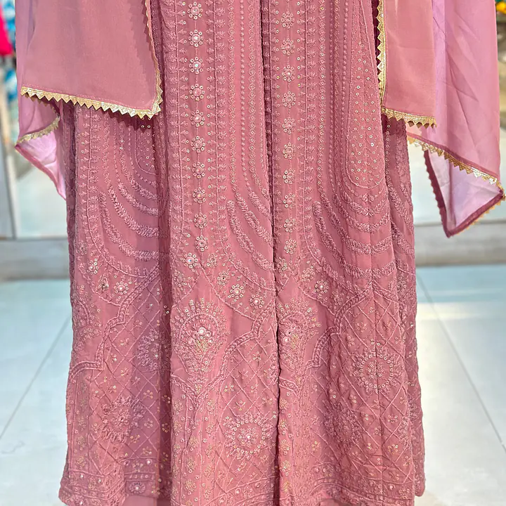 WESTERN FUSION HEAVY WORK ANARKALI SUIT