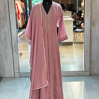 WESTERN FUSION HEAVY WORK ANARKALI SUIT