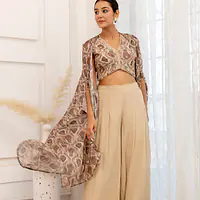 PLAZO WITH SHRUG SET - 40