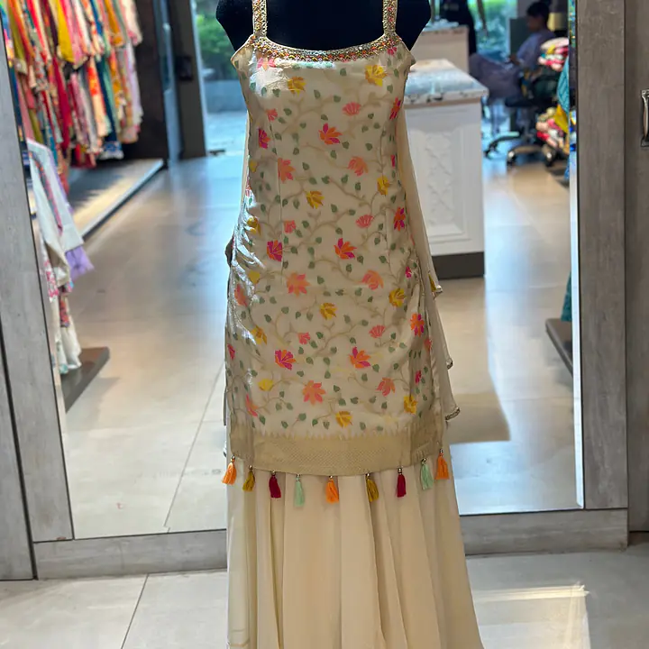 PURE TISSUE ZARI SHRARA SET - 40