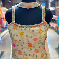 PURE TISSUE ZARI SHRARA SET - 42