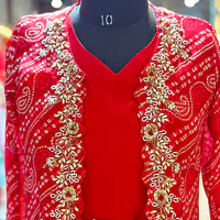 PURE CHINON BHANDEJ GOWN