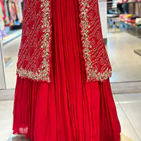 PURE CHINON BHANDEJ GOWN