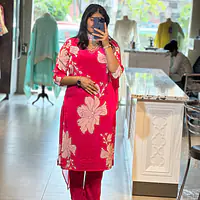 PURE MUSLIN THREE PIECE SUIT SET - 44