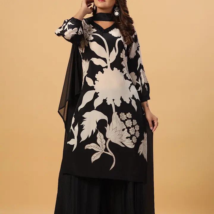 PURE MUSLIN PLAZO SET