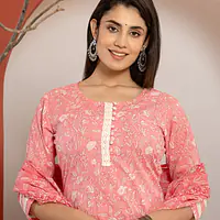 PURE COTTON STRAIGHT SUIT SET - 42