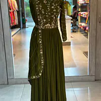 PURE CHINON INDO-FUSION GOWN