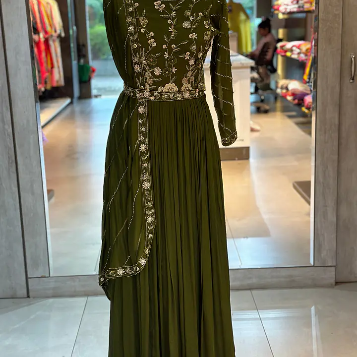 PURE CHINON INDO-FUSION GOWN