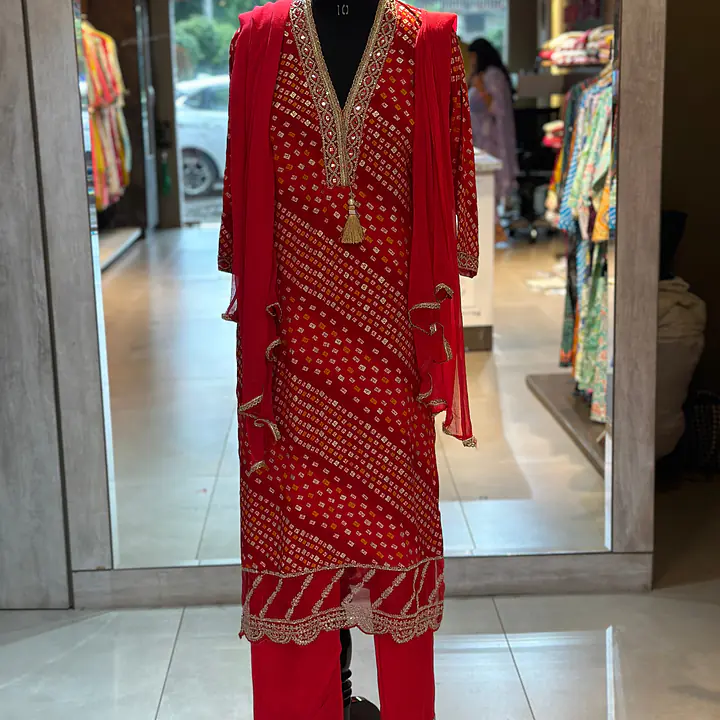 THREE PIECE BHANDEJ SUIT SET - 38