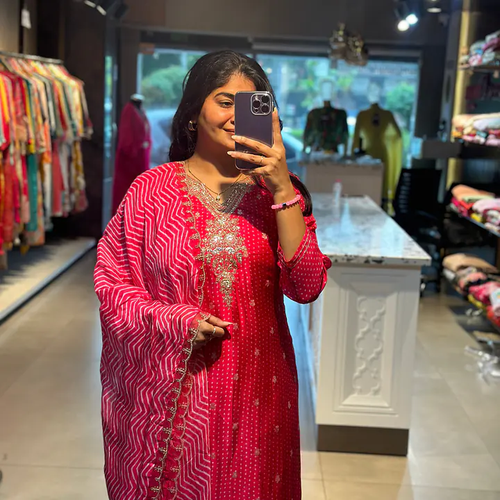 MUSLIN STRAIGHT SUIT SET - 38