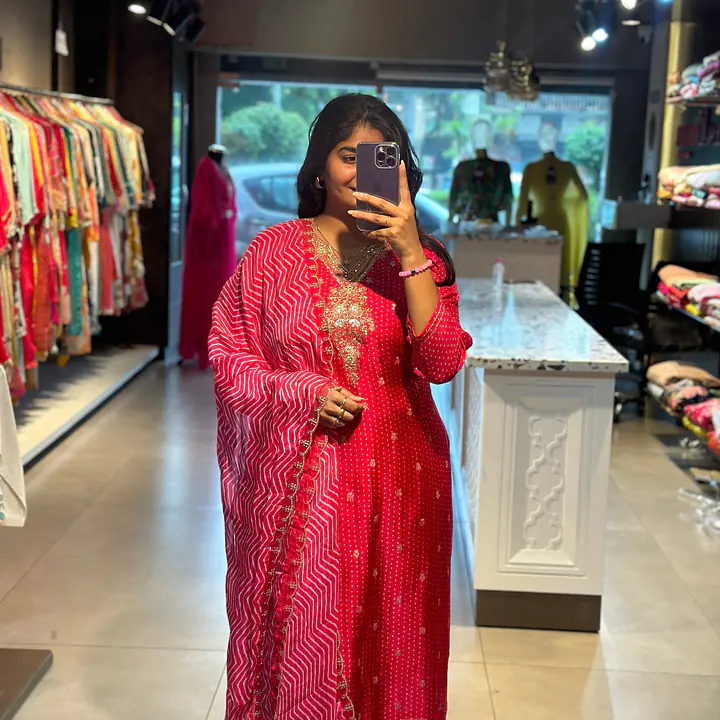 MUSLIN STRAIGHT SUIT SET - 44