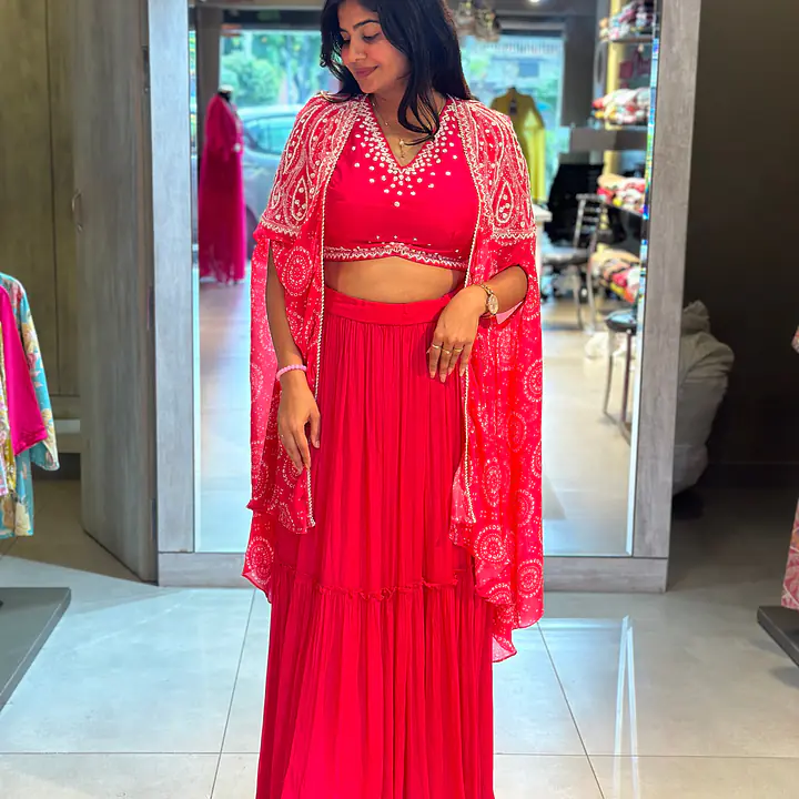 BHANDEJ LEHNGA CAP TOP SET