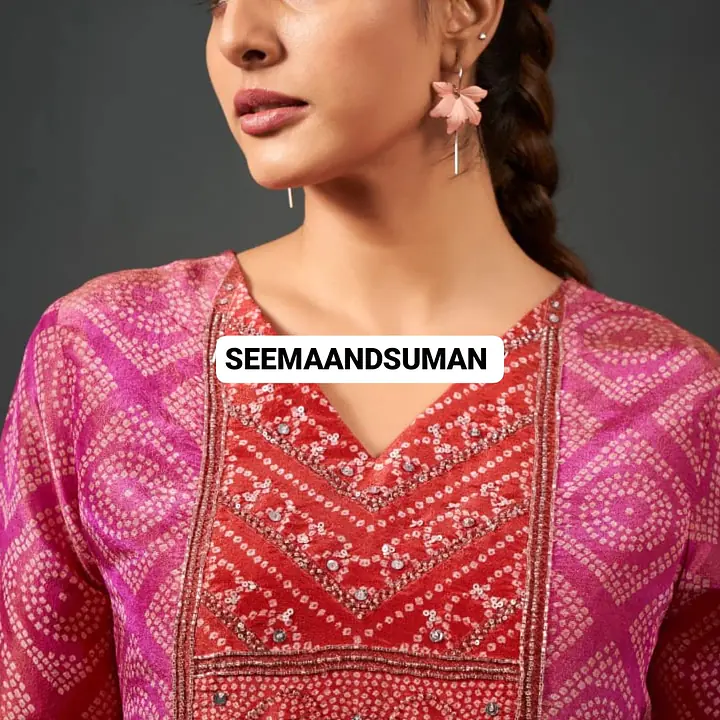 PURE BHANDEJ HANDWORK SUIT - 38