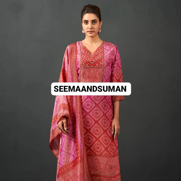 PURE BHANDEJ HANDWORK SUIT - 40