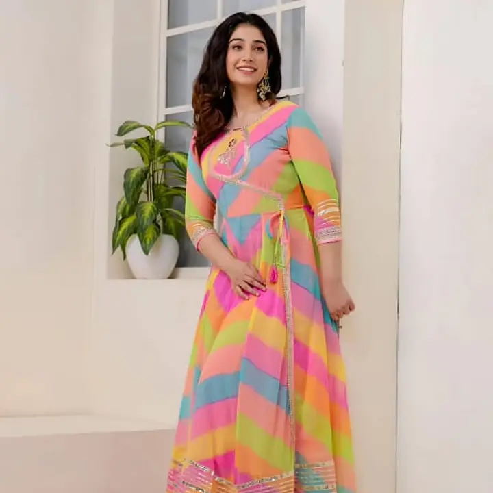 LAHRIYA ANARKALI GOWN - 38 - Light MultiColour Anarkali