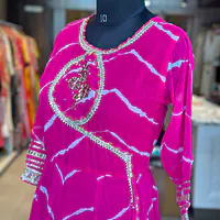 LAHRIYA ANARKALI GOWN - 40 - Rani Pink Colour