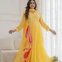 Pure Chinon Floral Gown - 38
