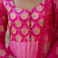 PURE ORGANZA FLORAL ANARKALI - 40