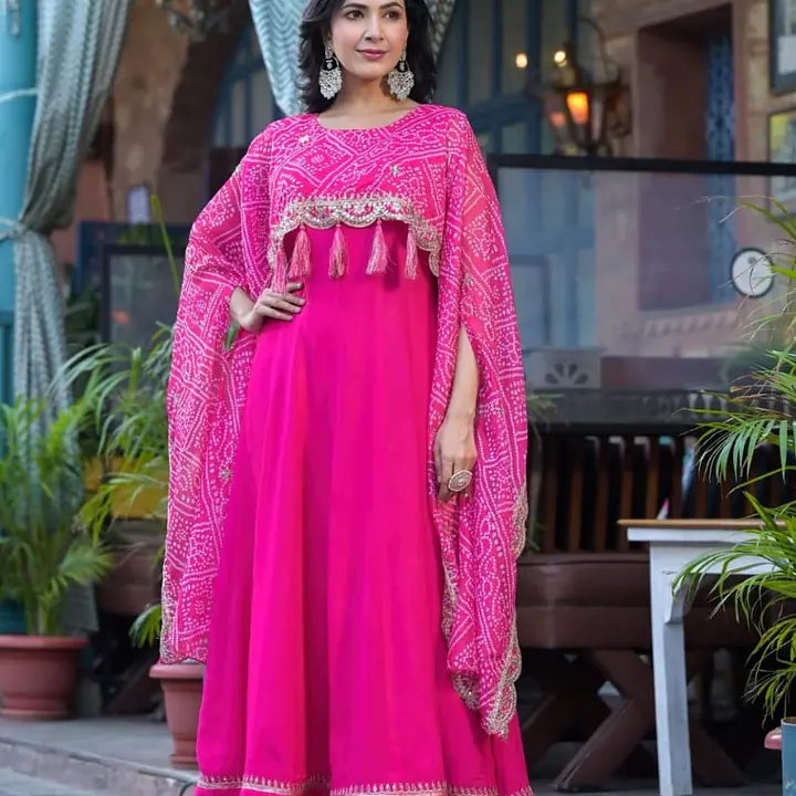 INDO-WESTERN BHANDEJ GOWN - 44 - Rani