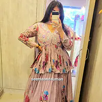 Western Fusion Handwork Lehenga