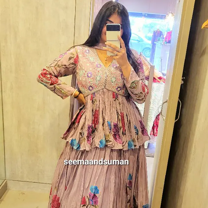 Western Fusion Handwork Lehenga