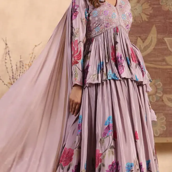 Western Fusion Handwork Lehenga