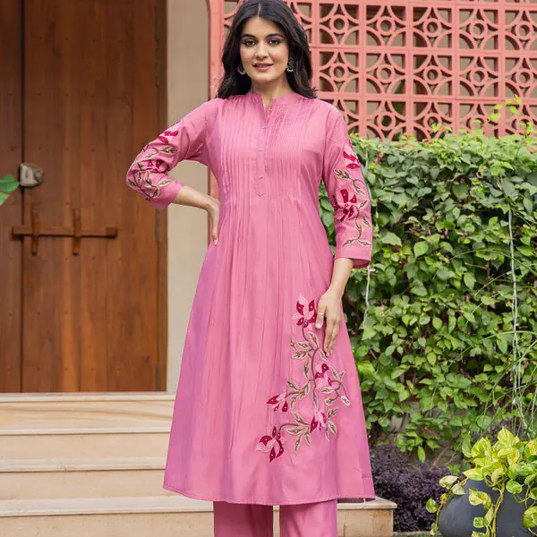 PLAZO IN A LINE ANARKALI - 40 - Onion Colour