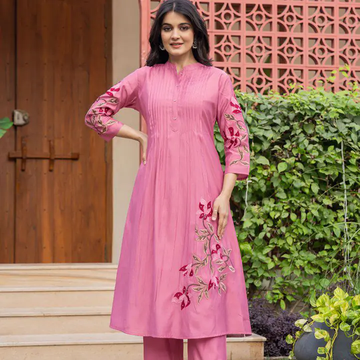 PLAZO IN A LINE ANARKALI - 40 - Onion Colour