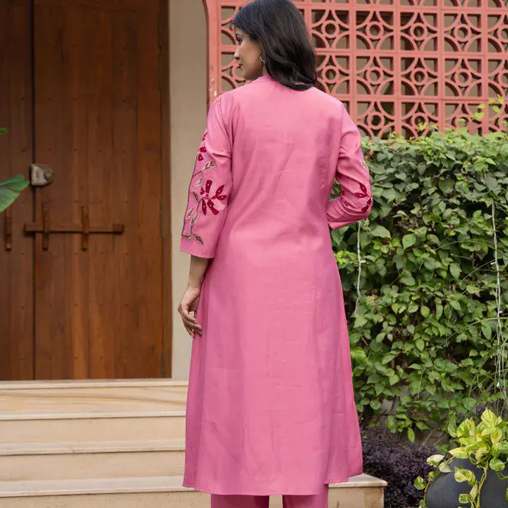 PLAZO IN A LINE ANARKALI - 42 - Onion Colour