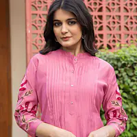 PLAZO IN A LINE ANARKALI - 44 - Onion Colour