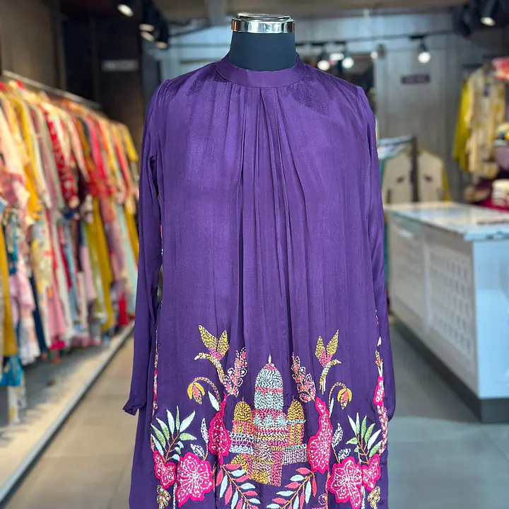 HIGH NECK EMBROIDERED CO-ORD SET