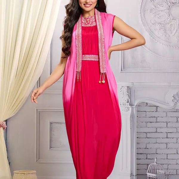 DESIGNER JACKET SET - Pink - 36