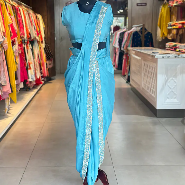 DRAPING WITH JACKET SET - Lavender - 36