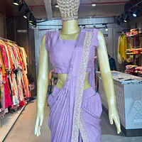 DRAPING WITH JACKET SET - Lavender - 42