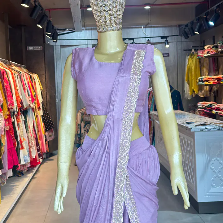 DRAPING WITH JACKET SET - Lavender - 42