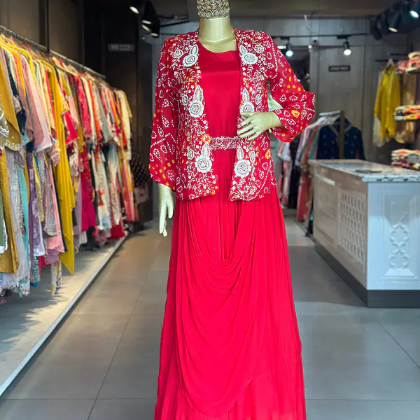 BHANDEJ JACKET INDOWESTERN SET - Red - 38