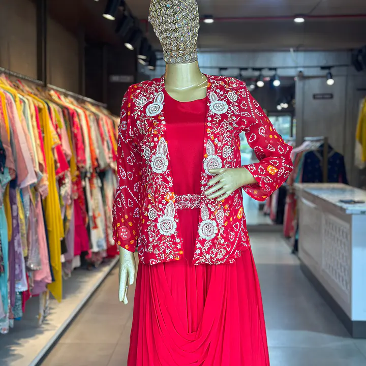 BHANDEJ JACKET INDOWESTERN SET - Red - 44