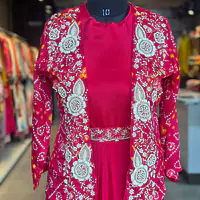 BHANDEJ JACKET INDOWESTERN SET - Rani - 40