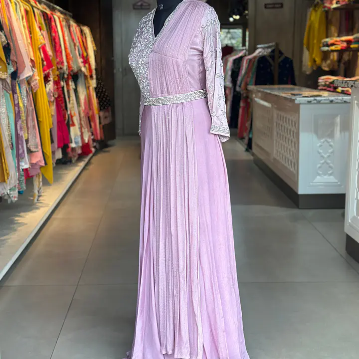 INDO-FUSION GOWN SET - Grey - 42