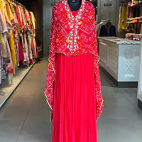 BHANDEJ SKIRT IN KAFTAN SET - 38