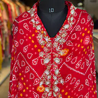 BHANDEJ SKIRT IN KAFTAN SET - 40