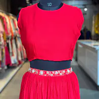 BHANDEJ SKIRT IN KAFTAN SET - 44