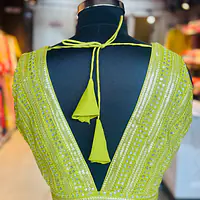 Draping Saree With Heavy Blouse