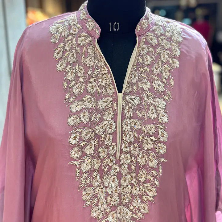 KAFTAN IN HANDWORK - Sky blue - 38
